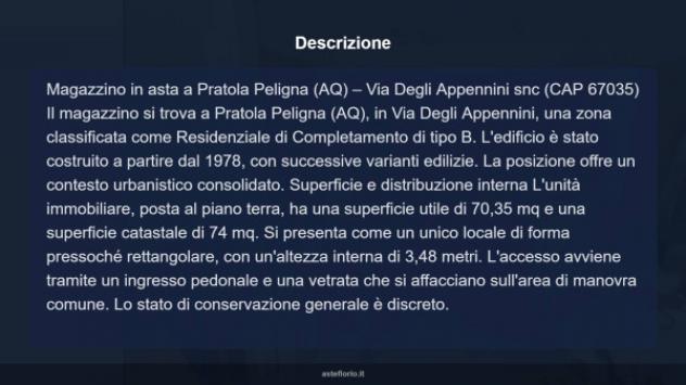 Immobile in asta di 70 m² con più di 5 locali in vendita a Pratola Peligna - Foto 9