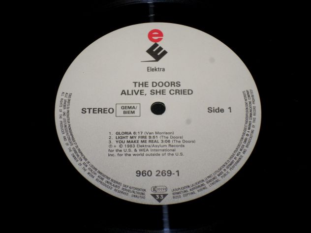 THE DOORS - Alive She Cried - LP / 33 rpm 1983 EX Elektra - Foto 3