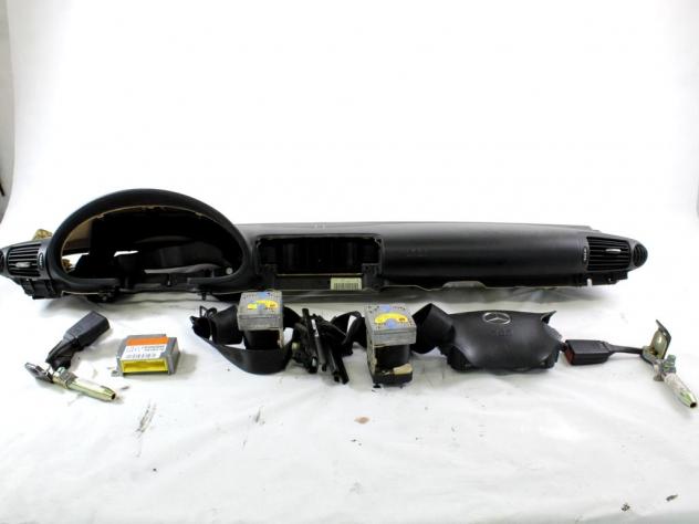 0018209726 KIT AIRBAG MERCEDES CLASSE C C200 W203 2.0 B 120KW AUT 4P (2000) RICAMBIO USATO CON PRETENSIONATORI CINTURE DI SICUREZZA, CENTRALINA AIRBAG