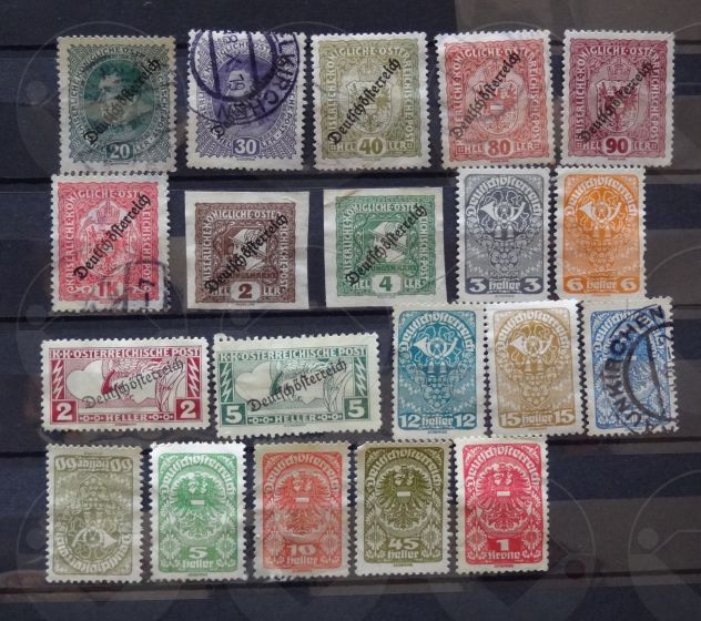 AUSTRIA 1910-1919 Lotto di 97 francobolli - Foto 4