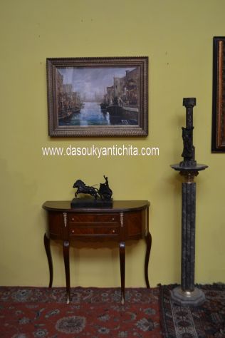 Console in noce mezzo giro stile Luigi XV - Foto 3