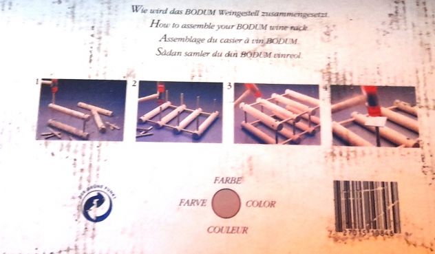 portabottiglie  in legno   ditta bodum  nuovo con scatola - Foto 2