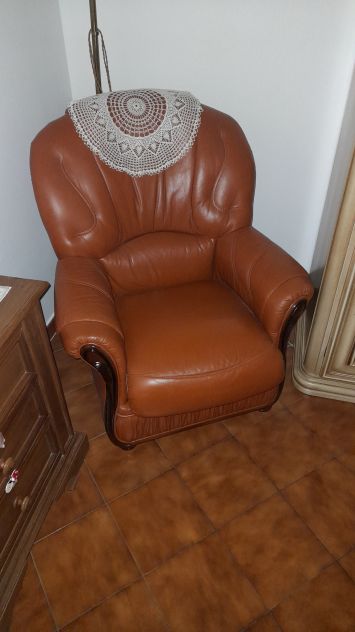 Poltrona in pelle
