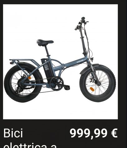 Bicicletta elettrica nuova