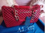 BORSA DONNA ORIGINALE IN VERA PELLE LUCIDA "COLLEZIONE "GIORGIO ARMANI"
