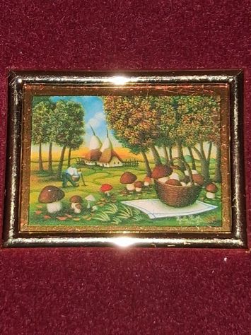 7 Litografie Arte Naif Miniature su lastre d'alluminio i 12 Mesi di Ljuba Stolfa - Foto 5