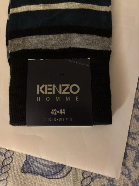 CALZE NUOVE DA UOMO FIRMATE ORIGINALI KENZO,MADE IN ITALY,N’42-44,IN COTONE - Foto 7