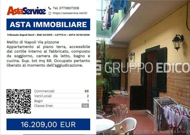 Tribunale Napoli Nord - RGE 52/2015 - LOTTO U - Tribunale Napoli Nord - RGE 52/2015 - LOTTO U - ASTA 15/10/2026