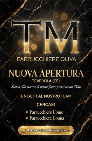 Cercasi parrucchiere uomo donna per nuova apertura