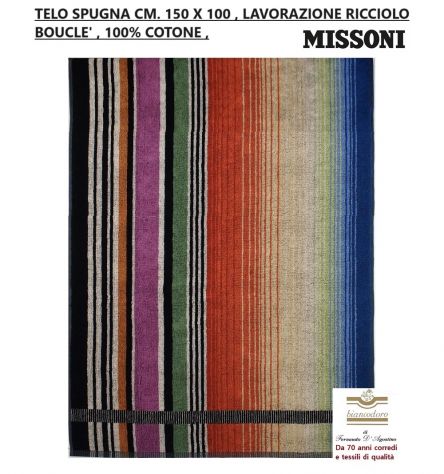 TELI SPUGNA MISSONI , MARE PISCINA BAGNO SAUNA BARCA ECC. CM. 150 X 100 - Foto 9