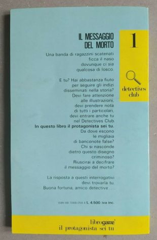 librogame 1, IL MESSAGGIO DEL MORTO, EDIZIONE 1990. - Foto 3
