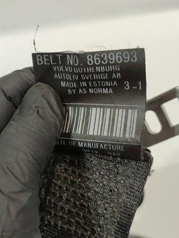 CINTURA DI SICUREZZA ANTERIORE SINISTRA VOLVO V50 2° Serie 8639693 D4164T (0712) - Foto 4