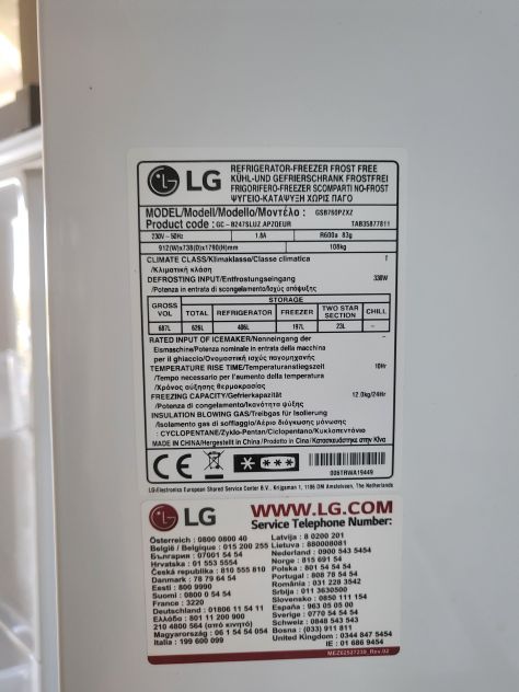*LG GRANDE FRIGO 687L NO FROST (GS8760PZXZ) - POCO USATO - VITERBO* - Foto 3