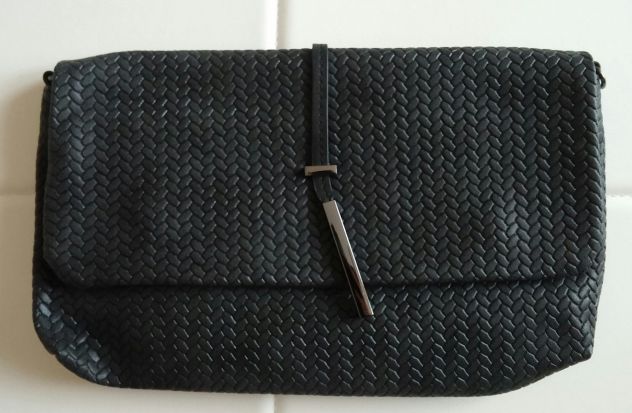 BORSA/POCHETTE ECOPELLE GRIGIA - Foto 3