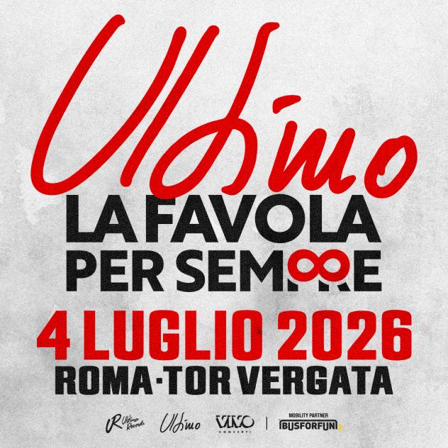 Ultimo - Tor Vergata 2026 - il 04/07/2026 partenza da ROMA TOR VERGATA