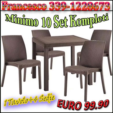 Nuovi Set completi di Tavoli e Sedie per Esterno 99 euro - Foto 5