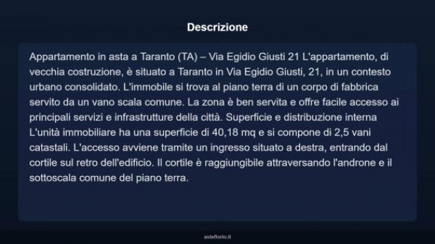 Immobile in asta di 40 m² in vendita a Taranto - Foto 4