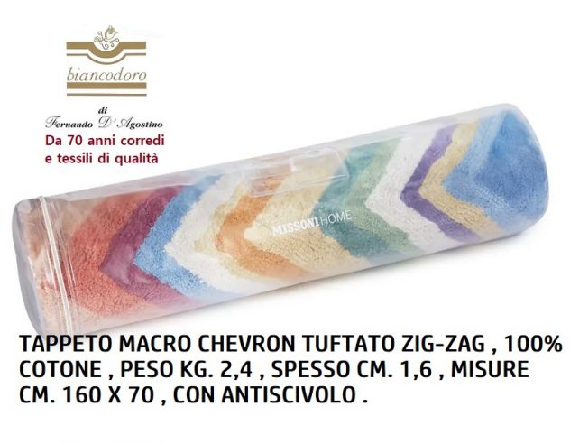Tappeti Missoni cm. 160 x 70 , 100% cotone , multiuso , lavabili in lavatrice - Foto 3