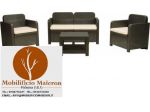 Set Completo Salottino In Polipropilene Per Arredo Esterno cod 8087x