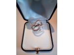 Anello ak3 in Argento 925 Rodiato, Diamantato