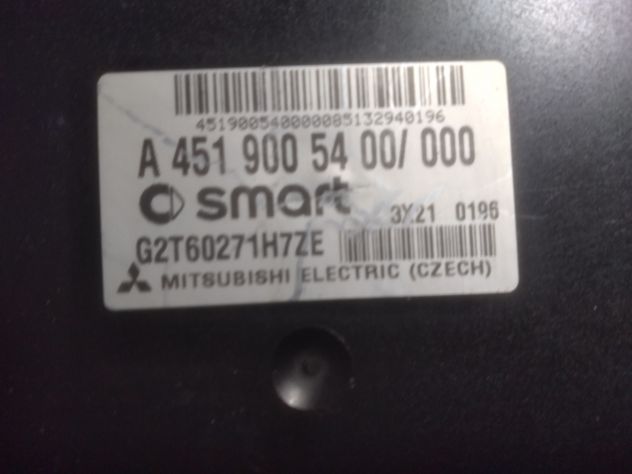 CENTRALINA CAMBIO SMART 451 A45195400--000 -- G2T60271H7ZE SMART CAR 451 2007-1 - Foto 4