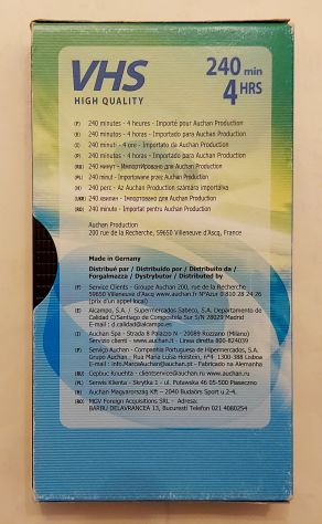 Videocassetta VHS Auchan Pal Secam High Quality 240 minuti - 4 ore - Foto 3