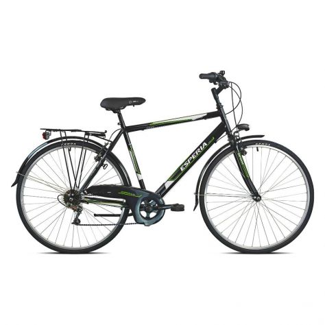 City Bike acciaio uomo (6 vel) 28" UNIVERSAL Nero 226900N