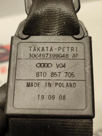CINTURA DI SICUREZZA ANTERIORE SINISTRA AUDI A5 Berlina Serie (8T3) 8T0857705 SX CAU (0717) - Foto 3