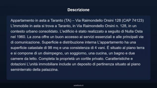 Immobile in asta di 98 m² in vendita a Taranto - Foto 8