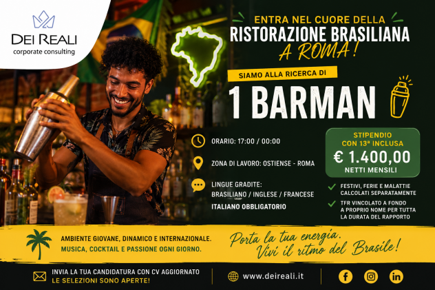 BARMAN / BARTENDER