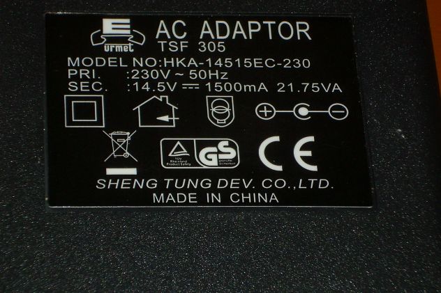 ALIMENTATORE 14,5V 1,5A AC ADAPTOR TSF 305 URMET - Foto 2