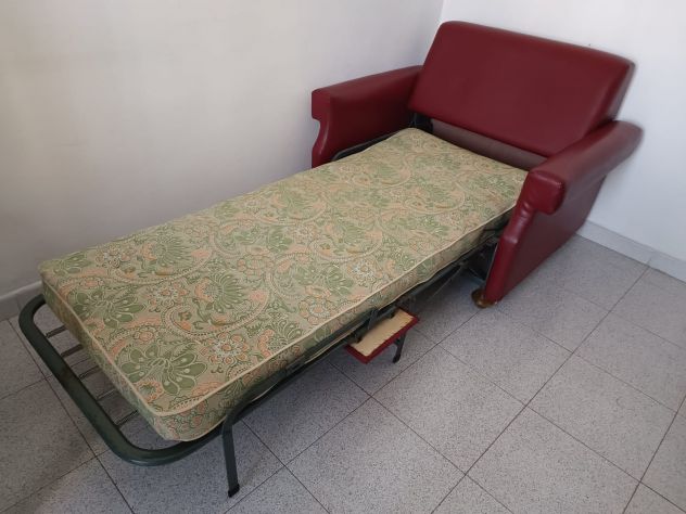 Poltrona-letto in pelle (materasso incluso) - Foto 2