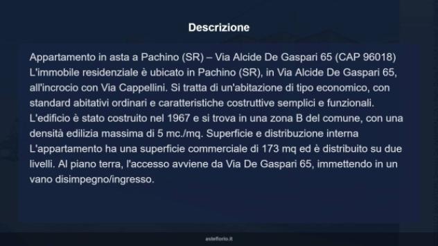 Immobile in asta di 173 m² con più di 5 locali e box auto in vendita a Pachino - Foto 13