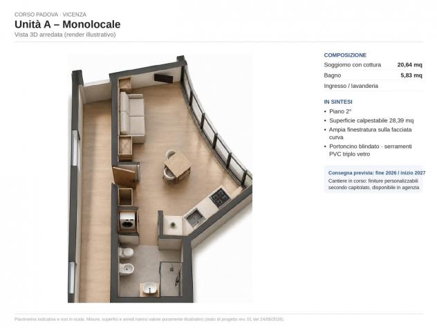 Monolocale in vendita a Vicenza - Foto 6