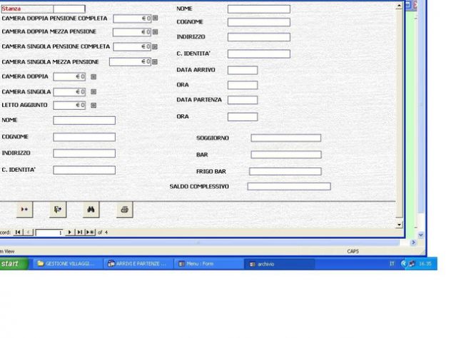 SOFTWARE GESTIONALE "VILLAGGIO TURISTICO" SU PEN DRIVE O PER EMAIL