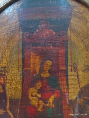 Pala D'altare Madonna con bambino in trono Santi Girolamo Agostino - Foto 7