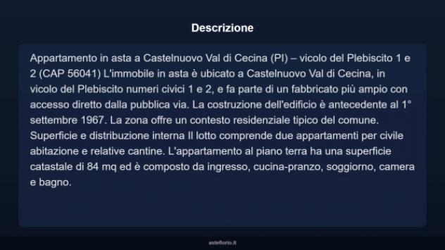 Immobile in asta di 174 m² in vendita a Castelnuovo di Val di Cecina - Foto 3