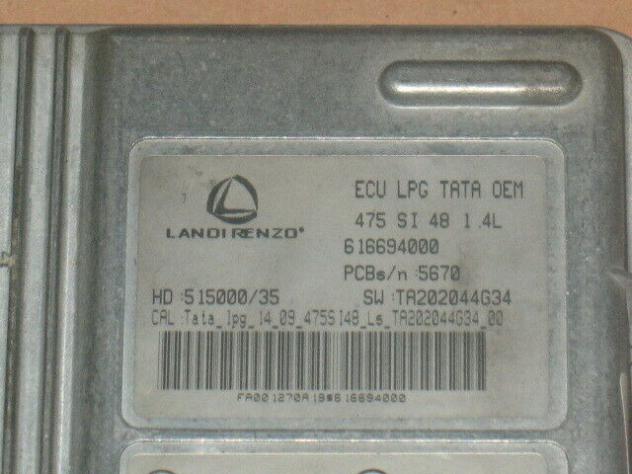 616694000 ECU LANDI RENZO LPG TATA OEM 475 SI 48 1.4L 616694000 - Foto 2