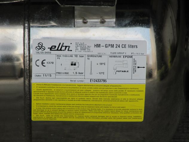 VASO DI ESPANSIONE INOX LITRI 24 - Foto 3