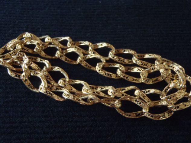 Collana a catena filigrana argento - Foto 5