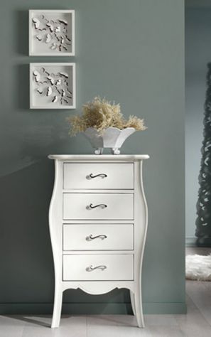 Cassettera sagomata 4 cassetti stile moderto laccato cod 7207