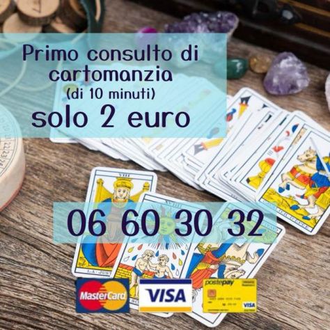 Primo consulto di 10 minuti a soli € 2 con carta di credito e postepay