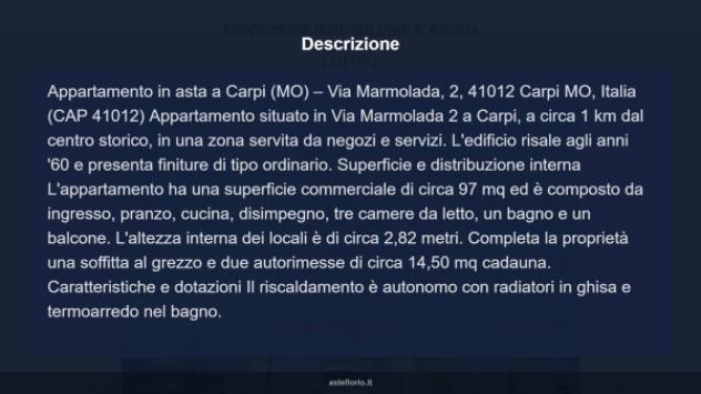 Immobile in asta di 97 m², box auto doppio in vendita a Carpi - Foto 11