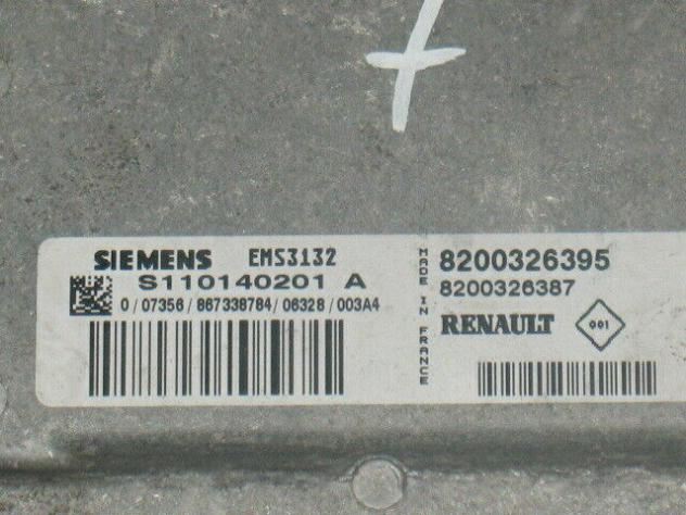 S110140201A ECU RENAULT CLIO 1.2 SIEMENS S110140201A EMS3132 8200326395 - Foto 2