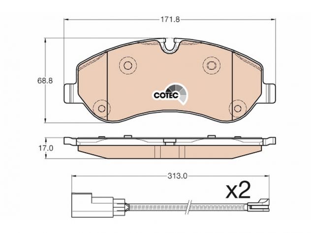 Kit freni dischi pastiglie per Ford Tourneo Custom Ate Bosch pinze freno - Foto 2