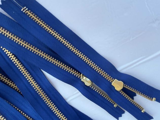 X85 Cerniere metallo senza tiretto cm 18 col. Azzurro – Pz. 10 - Foto 3