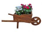 Carriola Portafiori in Legno da Esterno Interno. Totalmente Fatta a Mano. 60 cm.