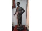 VENDO PRIVATAMENTE RARA ANTICA STATUA SCULTURA IN BRONZO FIRMATA