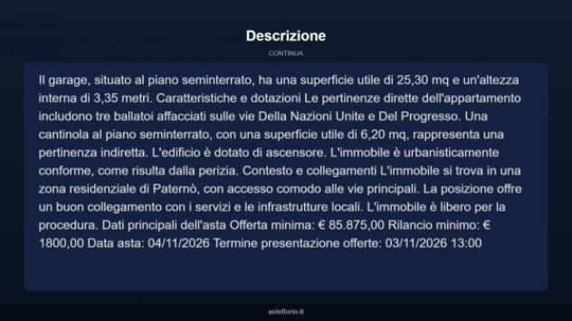 Immobile in asta di 129 m², box auto in vendita a Paternò - Foto 4