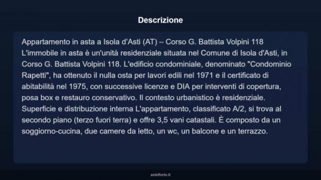 Immobile in asta di 70 m², box auto in vendita a Isola d'Asti - Foto 3